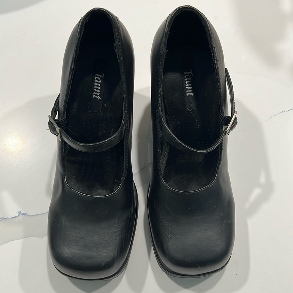 Taunt Black Platform Mary Janes 6
